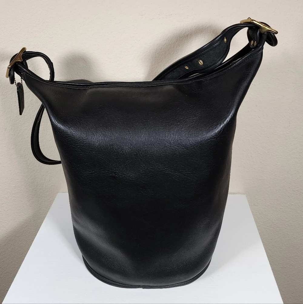 Vintage Coach Black Duffle Sac #9085 - Picture 10 of 13